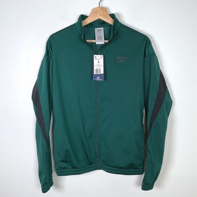Reebok Ri Vector Knit Track Top Collegiate Green Unisex Size S Full Zip NWT