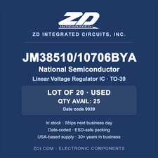 National Semiconductor JM38510/10706BYA IC Used Lot of 20