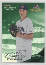 2013 USA Baseball Champions Certified National Team Mirror Green Ryne Stanek 0c6
