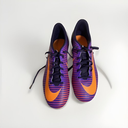 Nike Jr Mercurial Vapor XI FG Soccer Cleats Neon Orange Futbol Shoes Sz 9.5 US