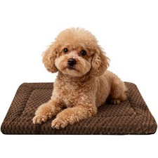 Reversible Washable Dog Crate Mat AntiSlip Kennel Pad Dark Brown 30x20x1.5