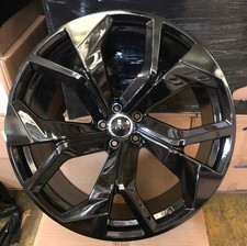 22" AUDI Q5 & SQ5 2010-2026 GLOSS BLACK RSQ8 DESIGN 9.5J ALLOY WHEELS /SET OF 4