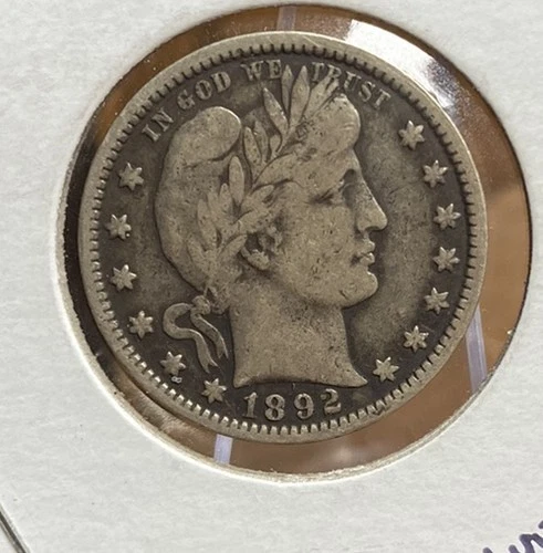 1892 Barber Quarter Average Circ