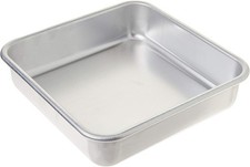 47500 Naturals Aluminum Commercial 8" x 8" Square Cake Pan 8 by 8 inches Silver