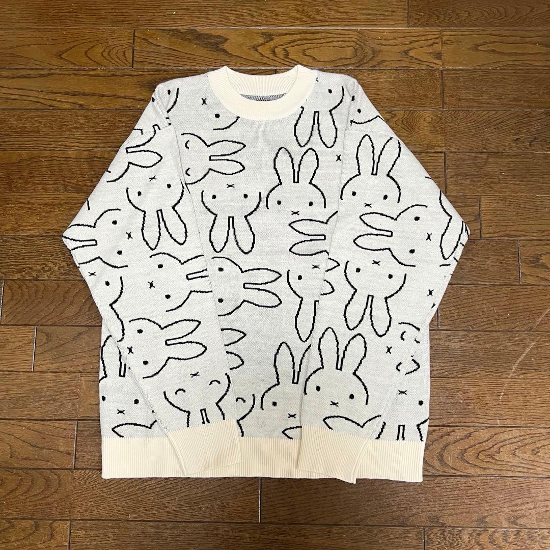 Graniph Miffy Ivory Washable Jacquard Knit Sweater M Size New | eBay