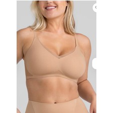 Honeylove crossover bra sand 1XL wireless adjustable strap support comfort