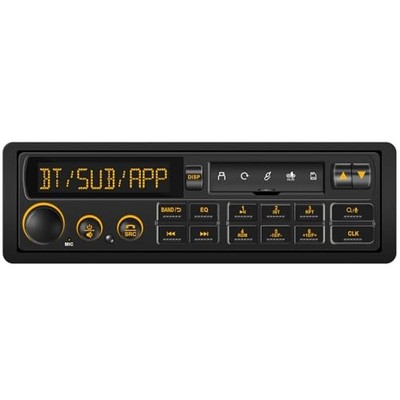 Bluetooth Retro Car Stereo Receiver - Single Din European Classic Look Radio 