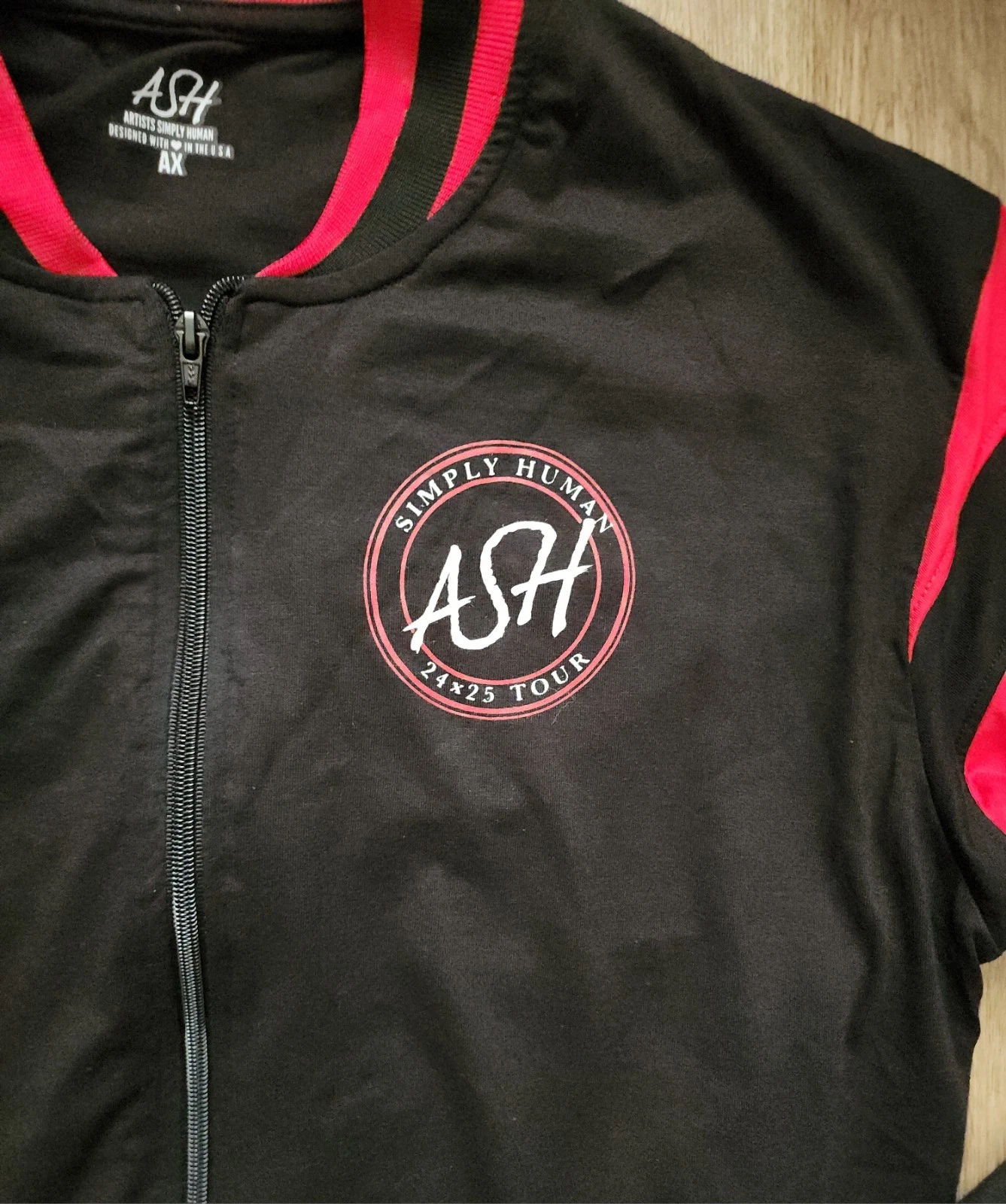 Artists Simply Human ASH Dance Convention Tour Full Zip Jacket - Black/Red - XL - product detail image 2
