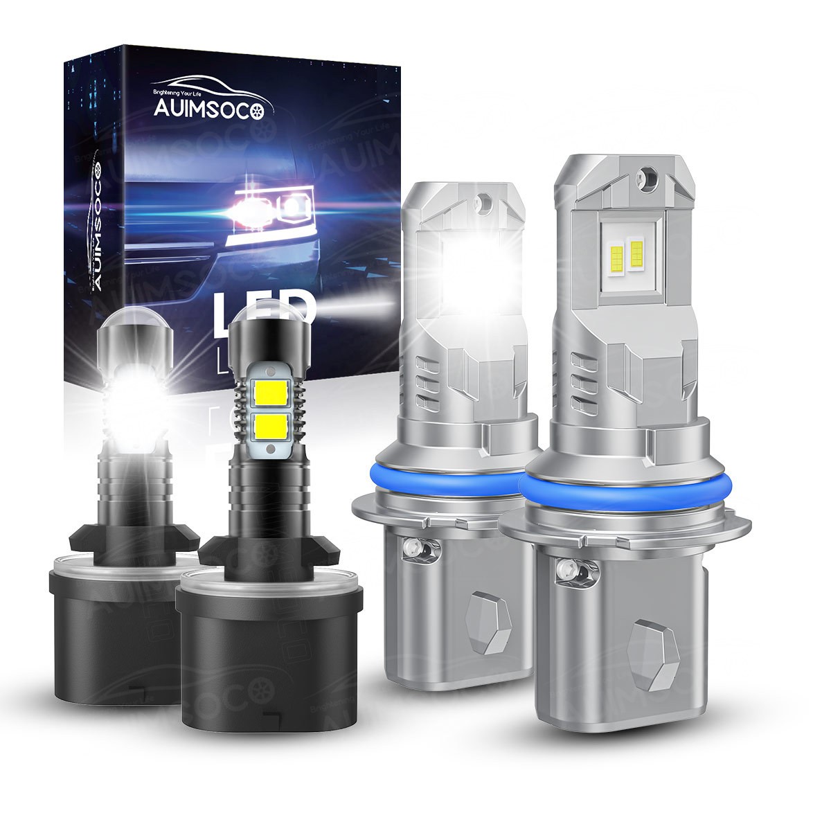 For Ford E-150 Club Wagon 2003-2005 LED Headlight High/Low Fog Beam Light Bulb