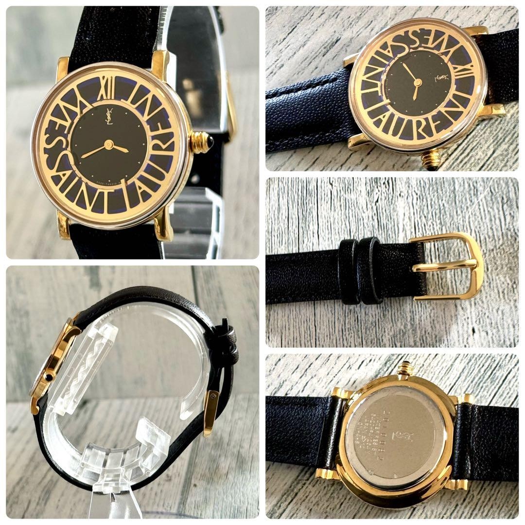 【電池交換済】Yves Saint Laurent 腕時計YSL ロゴ ブラック Battery replaced] Yves Saint Laurent watch YSL logo black | eBay