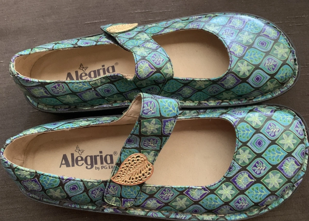 Alegria Womens Blue Button Strap Mary Jane Shoes Pal 213 Leather Comfort EU‎ 42 Paloma Racket Time Mary Jane - Alegria Shoes main image 2