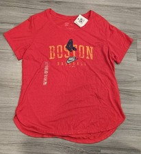 NIKE Boston Red Sox Cooperstown Collection women's soft t-shirt Red Medium NWT