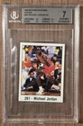 1988 Panini Stickers Spanish #261 Michael Jordan Bulls Basketball Card BGS 7 NM