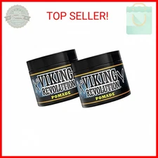 Viking Revolution Pomade for Men 4oz - Firm Strong Hold & High Shine for Classic
