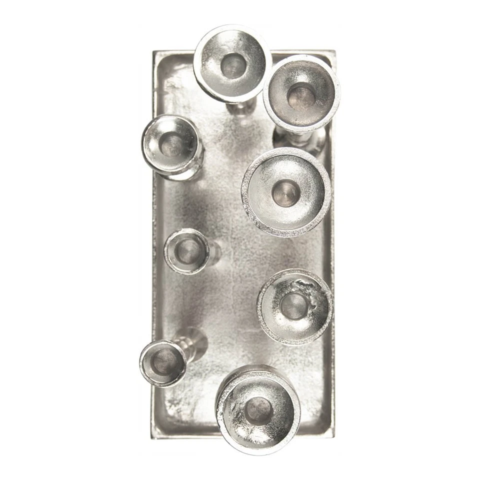 Kerzenleuchter Silber mehrarmig mit Tablett Kerzenständer Kerzenhalter Hochzeit - Bild 3 von 4