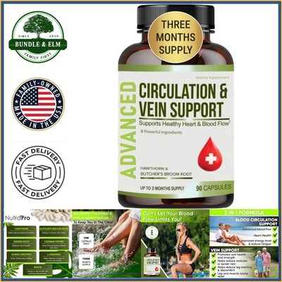Capsules for Improved Leg and Foot Circulation with 90-Day