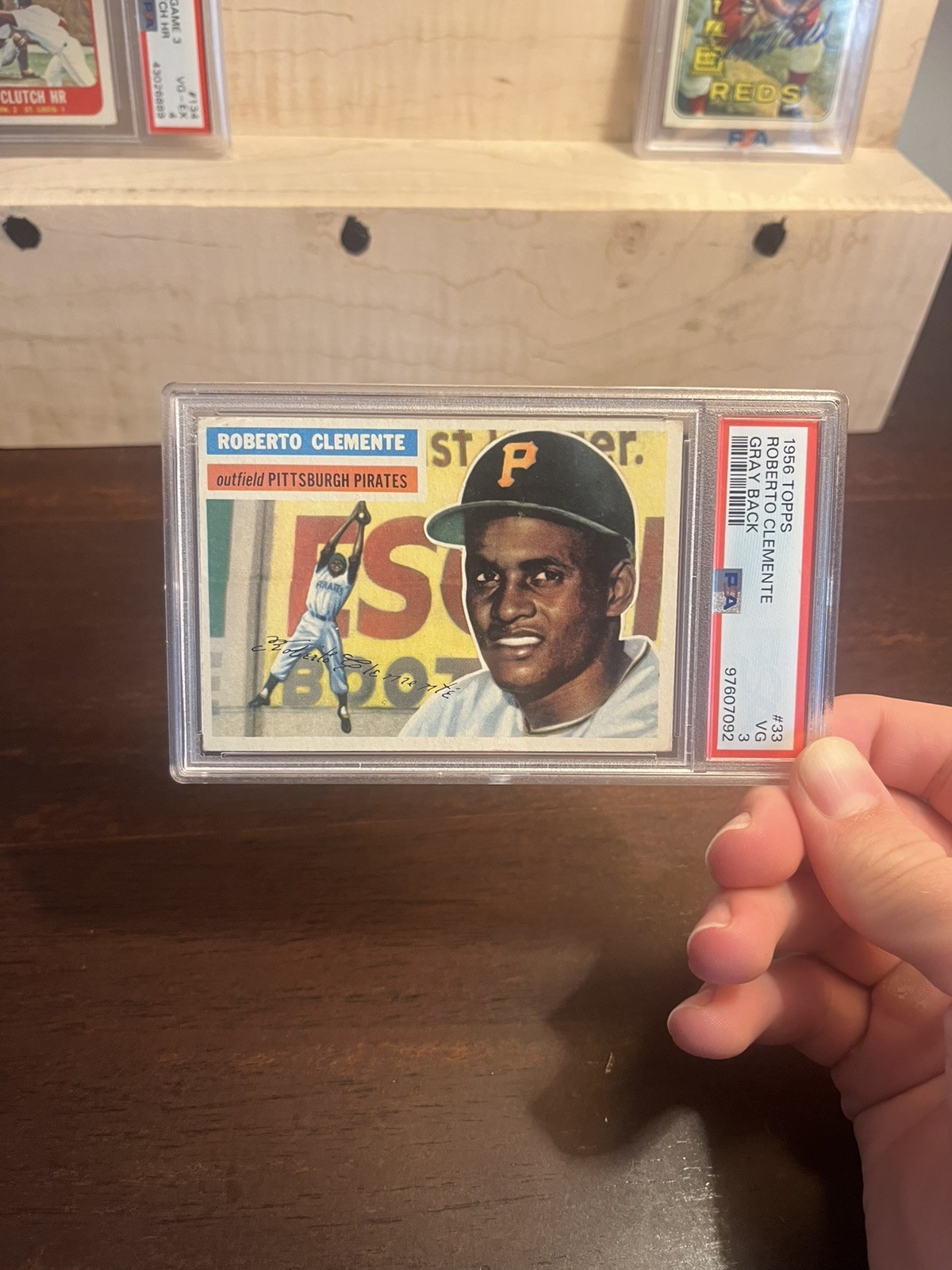 Roberto Clemente 1956 Topps PSA 3 Card Gray Back #33 CENTERED High Eye Appeal