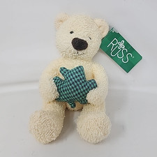 Russ St Patricks Day Cream Terry Cloth Darby Teddy Bear New Plush Soft Toy 6"