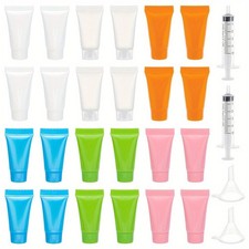 1set Plastic Refillable Squeeze Bottle Soft Tube with Screw Type Hand Push Glue