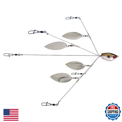 Yum Lures Yumbrella Flash Mob Jr. Castable Umbrella Rig for Bass Fishing