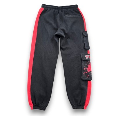 Atsuko Trigun Mens Medium Black Red Cargo Sweat Pants Humanoid