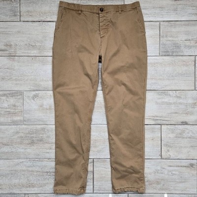 Woof Clothing Mesh Lined Chino Pants Men's Tan Outdoor Button Fly XL
