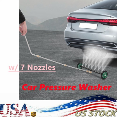 #ad 22quot; 2 in 1 Undercarriage Pressure Under Car Washer Cleaner Water Broom 7 Nozzles $52.31