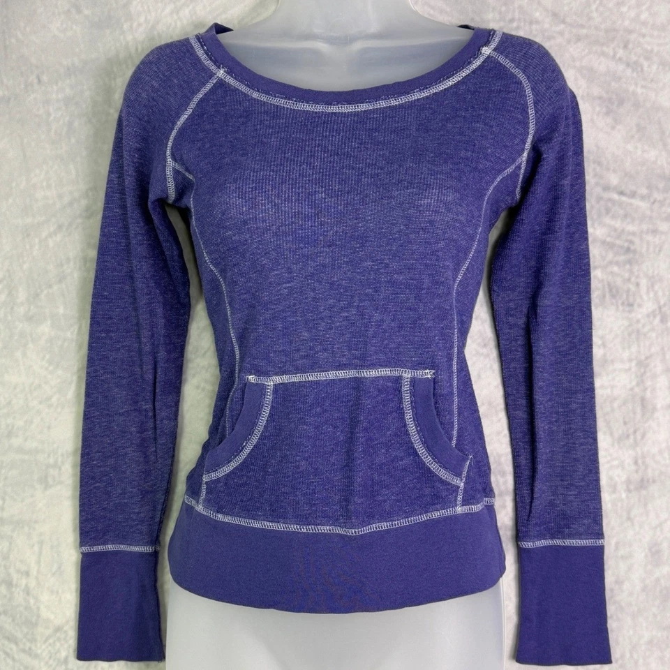 Top Térmico Púrpura De Colección Y2k Manga Larga Bolsillo Elena Gilbert Cyber Indie Grunge Foto 2 de 4