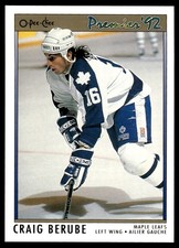 1991-92 O-Pee-Chee Premier Craig Berube Toronto Maple Leafs #47