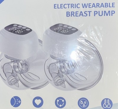 ROHS-Hands-Free Double Wearable Breast Pump RECHARGEABLE 9 MASSAGE LEVELS SEALED