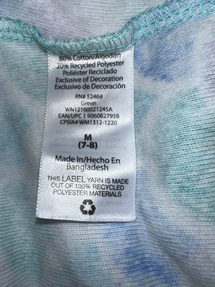 Traje de baño de tela de rizo Wonder Nation para niñas talla: M (7-8) sirena con capucha cremallera 1 Foto 4 de 4