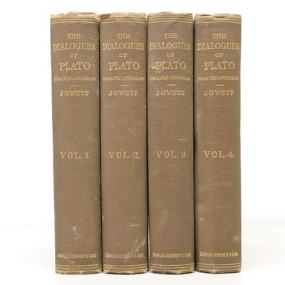 The Dialogues of Plato 4 Volume Set 1907 Jowett Charles Scribner's Sons