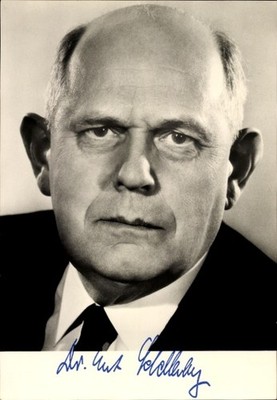 Ak Politiker Prof. Dr. Ernst Schellenberg, Portrait, Autogramm - 4795475