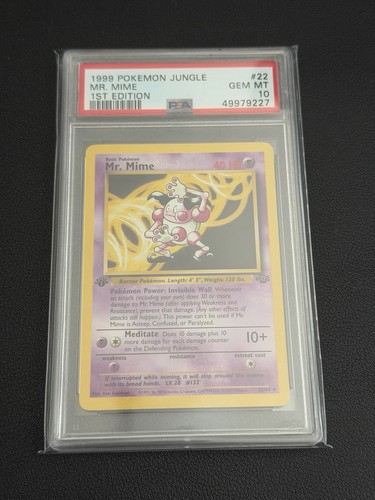 Mr. Mime (1st Edition) graded PSA 10 for sale on eBay