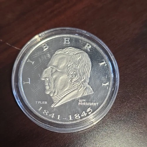 1 Oz Proof Silver Round.  Tested