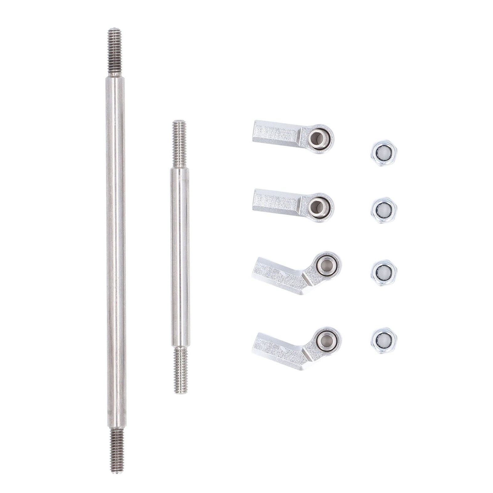 ✿ Silver RC Steering Rod 90mm Aluminum Alloy Steering Pull Rod Link Linkage S EC
