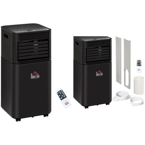 HOMCOM Portable Air Conditioner w/ 4 Modes for Home Office, Black