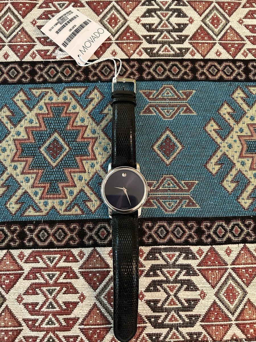 mymtk☺︎ Movado Museum Quartz Men's Black Dial Watch 01.1.14.6000 for