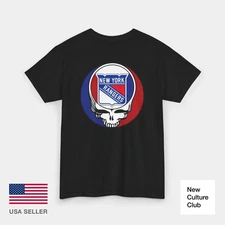 Grateful Dead New York Rangers Steal Your Face Deadhead Hockey NYC T Shirt Back