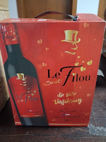 3×3L Le Sweet Filou Rouge Rotwein Bag-In-Box 12% Vol. Frankreich NEU-image