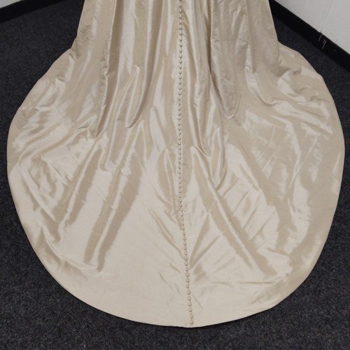 Essence Collection Gold Champagne Beaded Bodice Strapless Wedding Dress See Desc - Picture 12 of 20