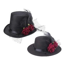 Victorian Top Hat Costume Masquerade Events Unisex Magician Formal Party Hat