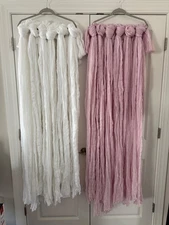 Pink or white gauze table runners