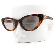 Miu Miu Sunglasses Mahogany Brown Havana Gold Logo SMU A04F 21C-40O with Case