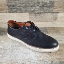 Scarpe uomo Crown vintage Thoren taglia 10,5 M nere bianche sneakers stringate in pelle