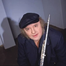 Dutch flautist and keyboardist Thijs van Leer 1990s Historic Music Old Photo 1