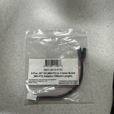 2 Pos JST VH [MH-FC] To 3.5mm Bullet Adaptor 100mm Length Robotzone