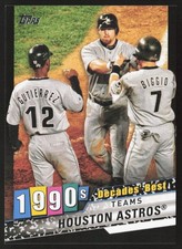 Houston Astros 2020 Topps Decades' Best Black /299 - Bagwell Biggio