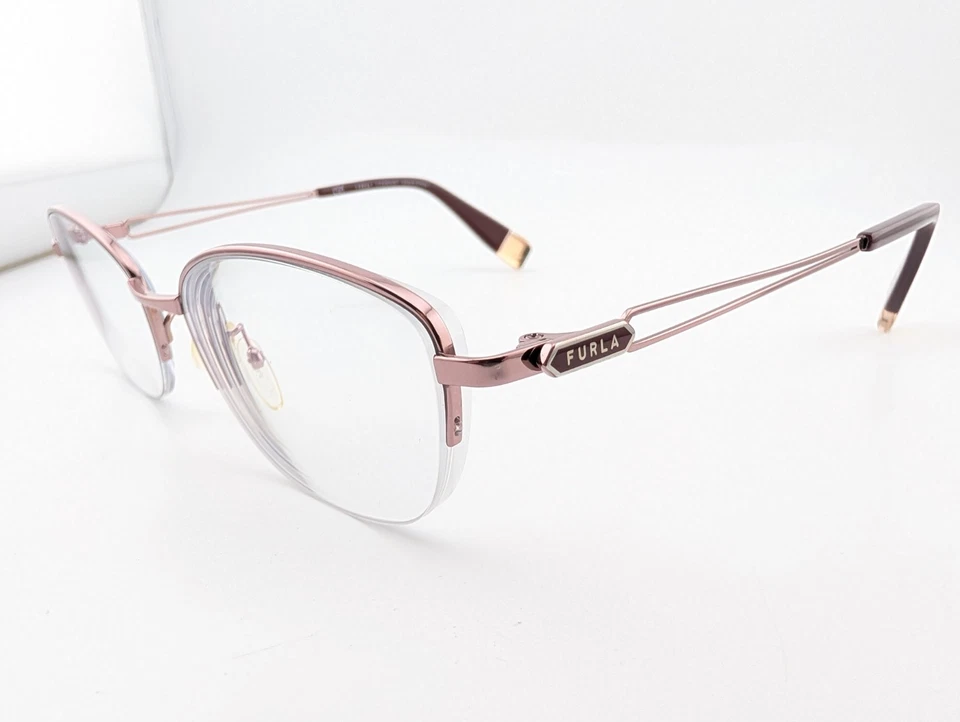Furla Eyeglasses, Frames Only, Titanium, VFU556K 0SBS, 52-17-140, Metal, Pink - Image 4 of 4