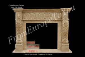 Nice Hand Carved Marble Travertine Fireplace Mantel Ebay